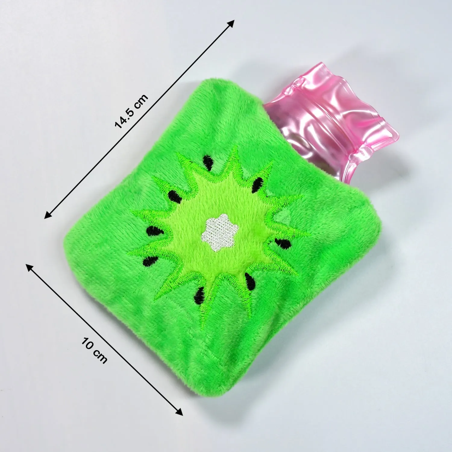 Green sun small Hot Water Bag with Cover for Pain Relief, Neck, Shoulder Pain and Hand, Feet Warmer, Menstrual Cramps.