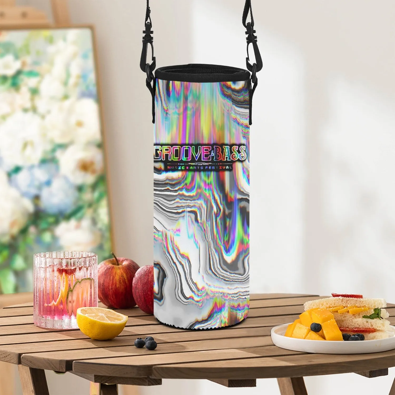 GROOVE AND BASS Small Vacuum Bottle Crossbody Bag