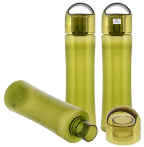 Heart Home Plastic Water Bottle- 1 Litre, Pack of 3 (Green)