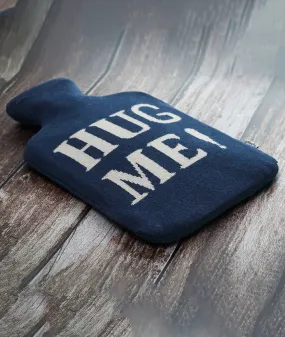 Hug Me Navy Melange & Natural Color Combed Cotton Hot Water Bottle Cover