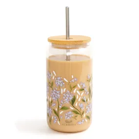 Hydrangeas Glass Tumbler