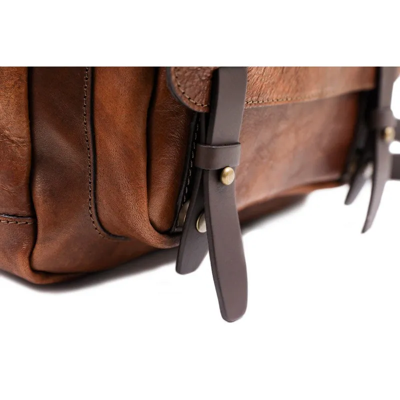 Italian Full Grain Leather Messenger Bag - Persuasion