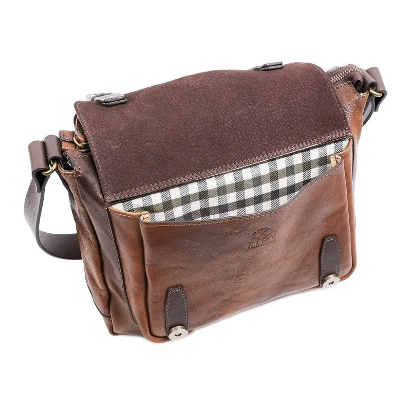 Italian Full Grain Leather Messenger Bag - Persuasion