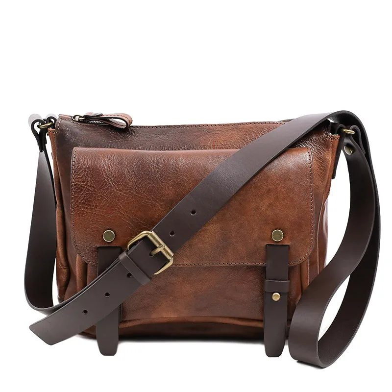 Italian Full Grain Leather Messenger Bag - Persuasion