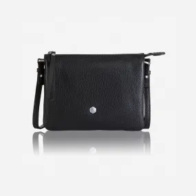 Jekyll & Hide Osaka Slim Ladies Leather Crossbody Bag, Black