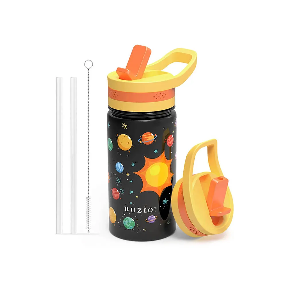 Kids Water Bottle with Straw Lid | 14oz | Planet