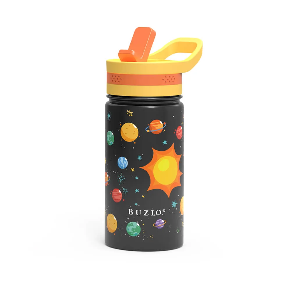 Kids Water Bottle with Straw Lid | 14oz | Planet