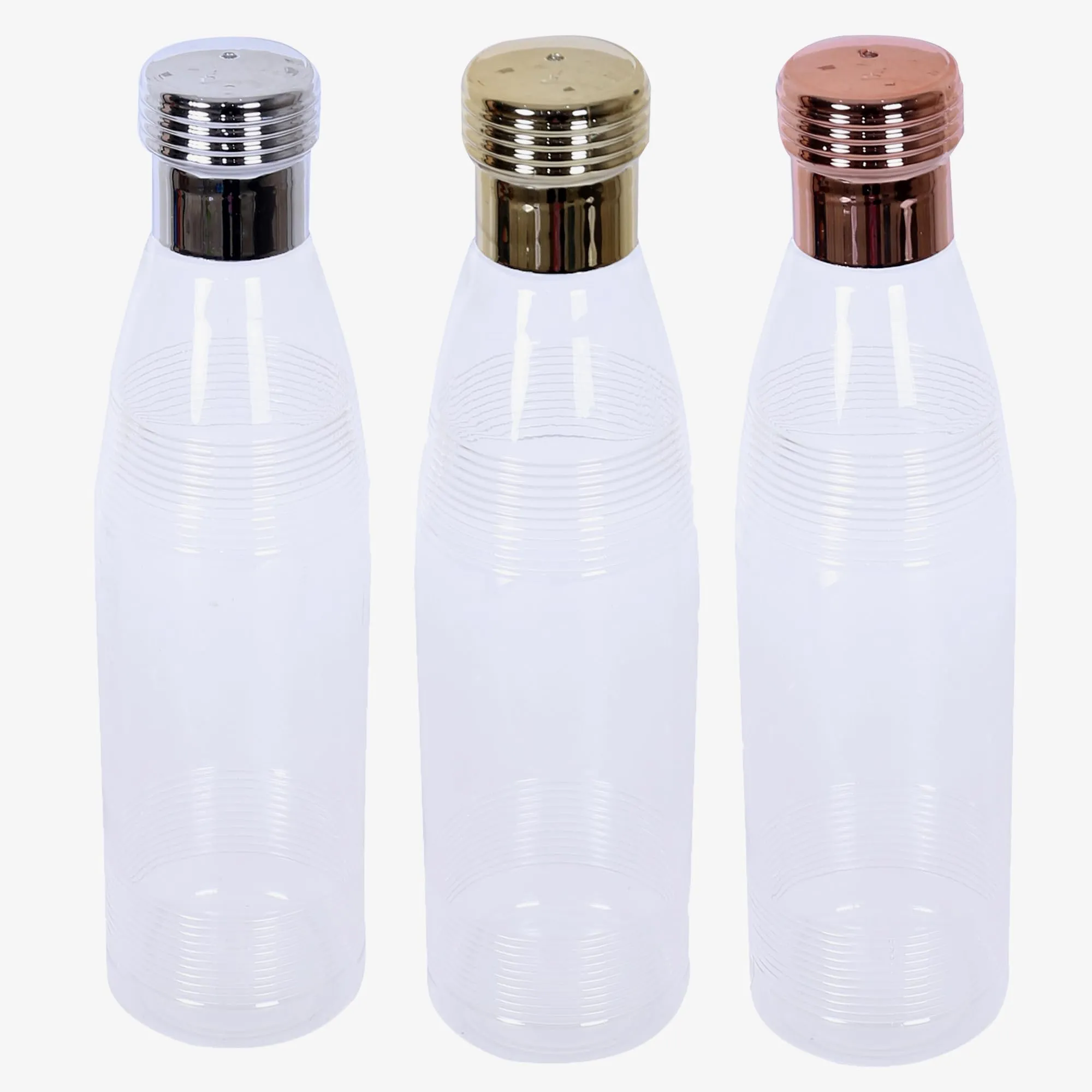 Kuber Industries Water Bottle | Plastic Water Bottles | Refrigerator Water Bottles | Fridge Water Bottles | Drinking Water Bottle | 1 LTR Water Bottle | Set of 9 | Transparent