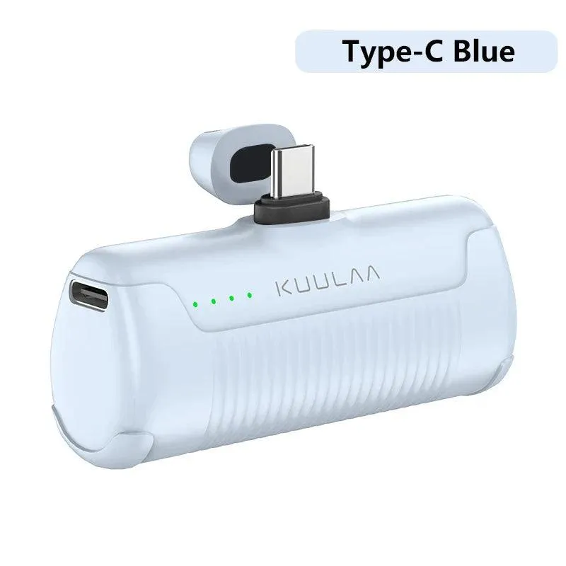 KUULAA Compact Mini Power Bank: Fast Charging Portable Charger for iPhone & Android Devices