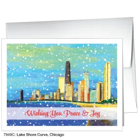 Lake Shore Curve, Chicago, Greeting Card (7949C)