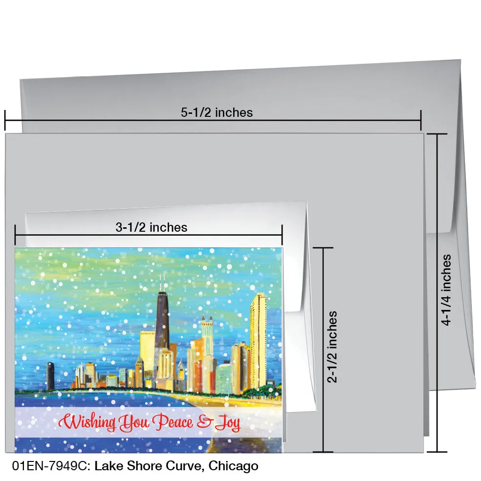 Lake Shore Curve, Chicago, Greeting Card (7949C)