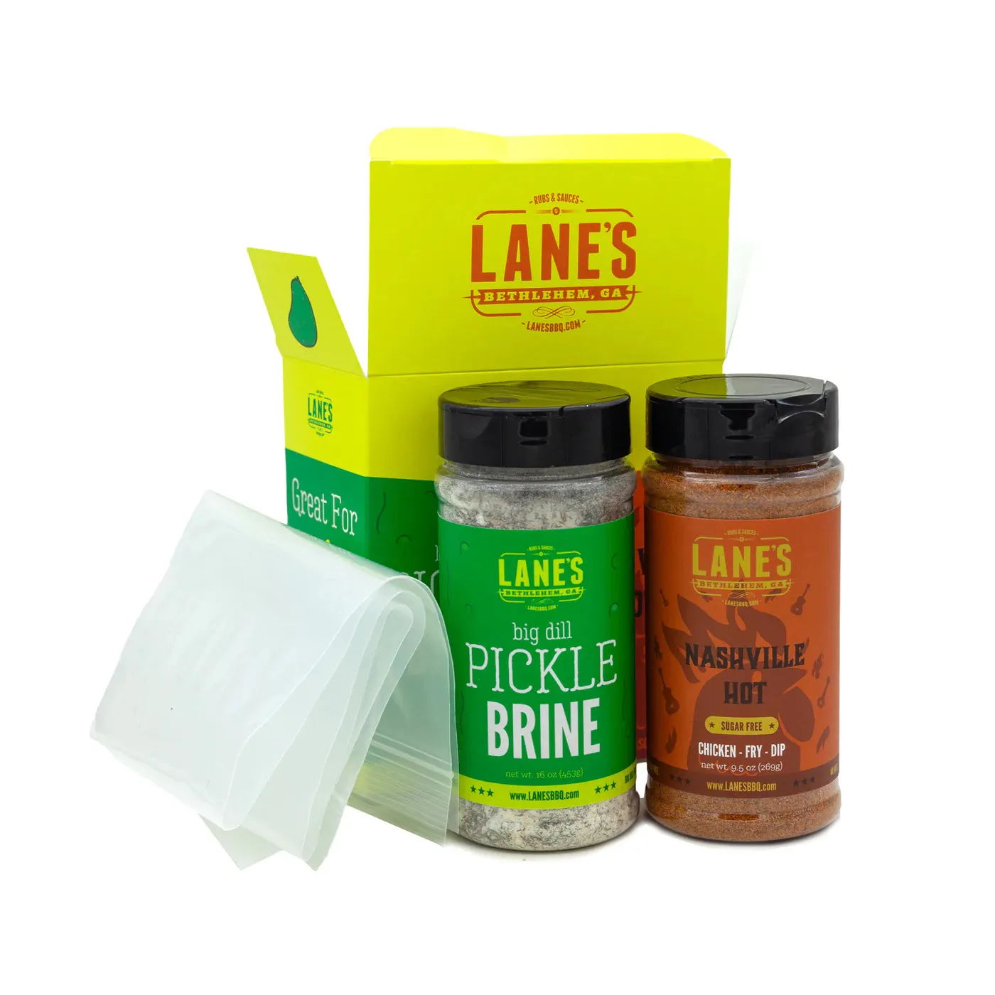 Lane's | Big Dill Pickle   Nashville Hot Brining Kit (w/ Brining Bag)