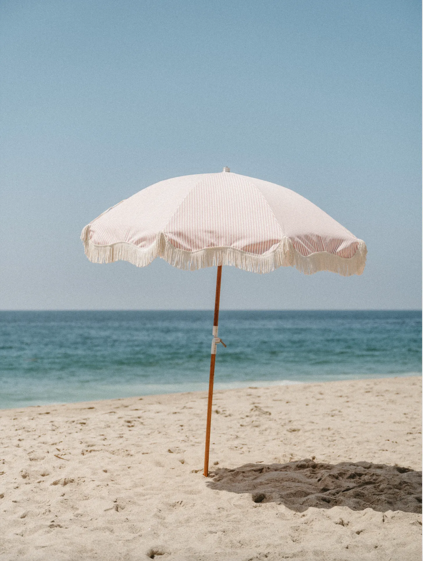 Lauren's Pink Stripe Premium Beach Umbrella