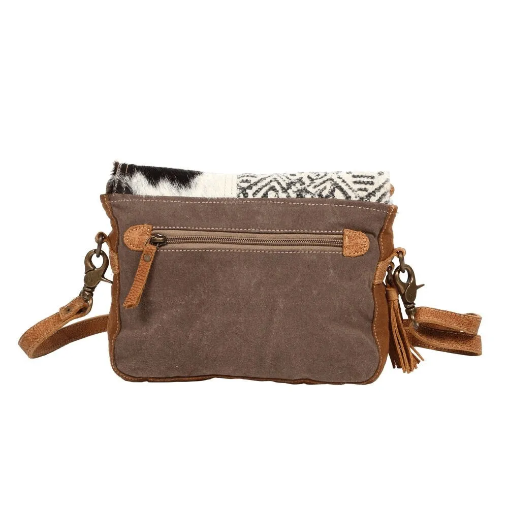 Leather & Canvas Shoulder Bag