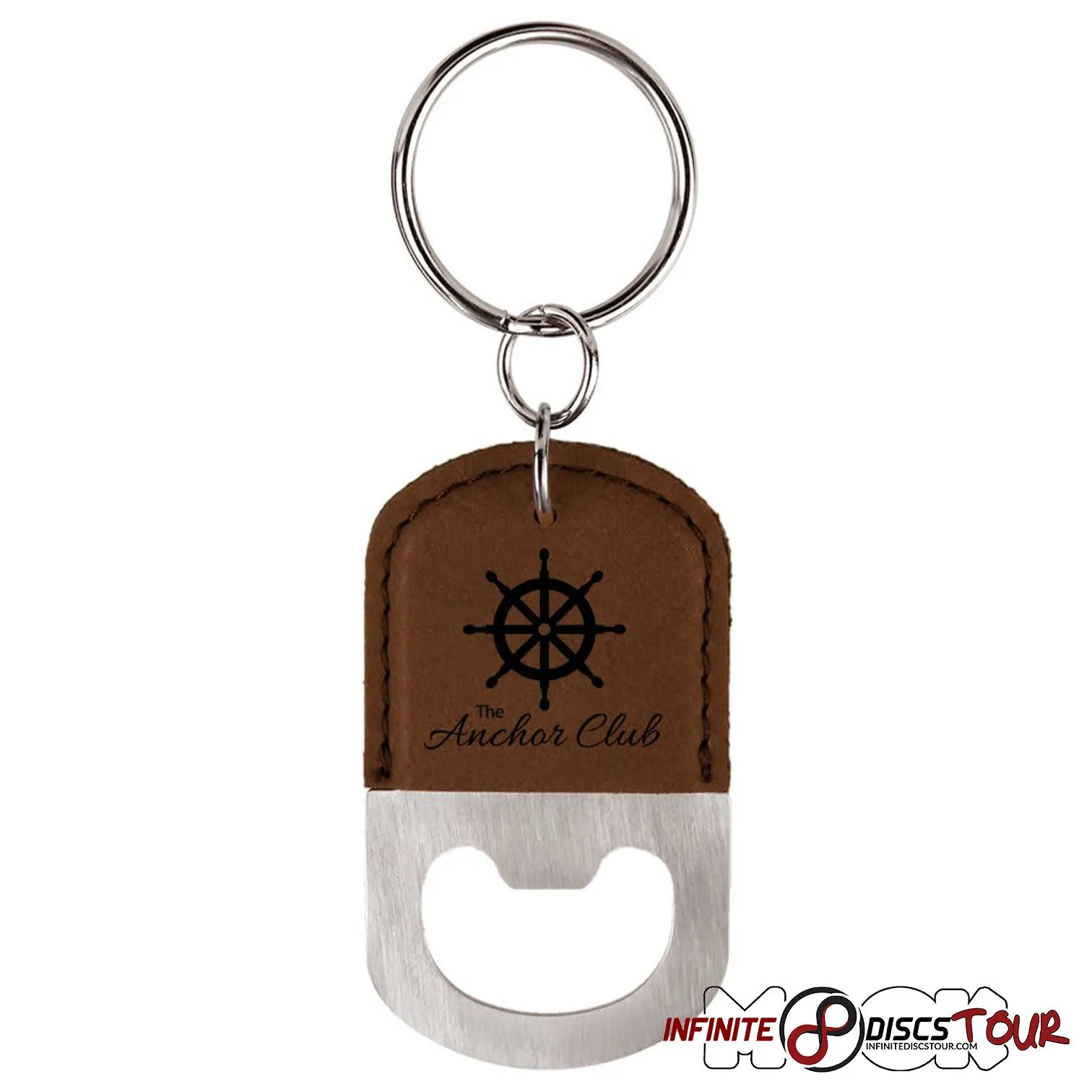 Leather Bottle Opener Bag Tag