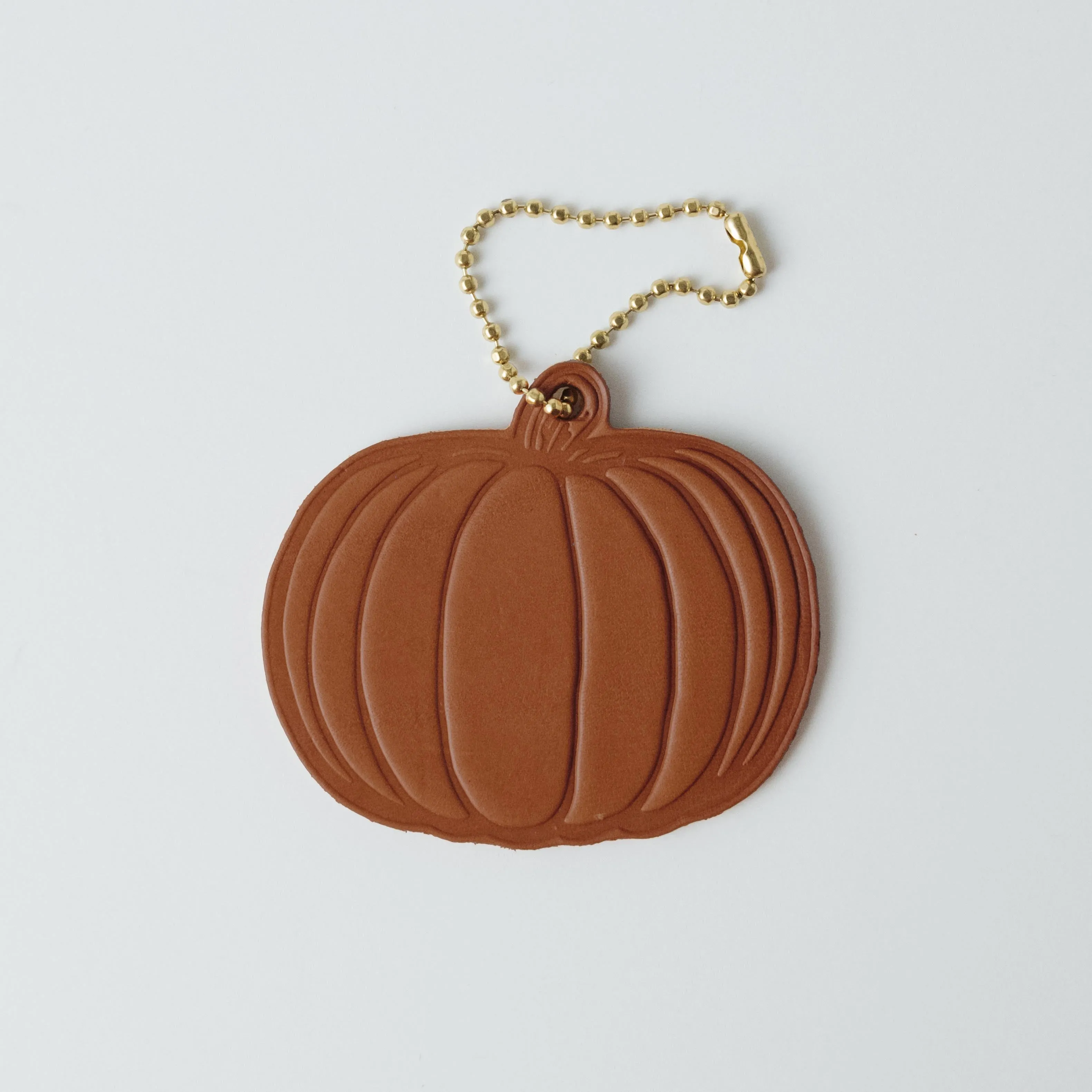 Leather Pumpkin Tag