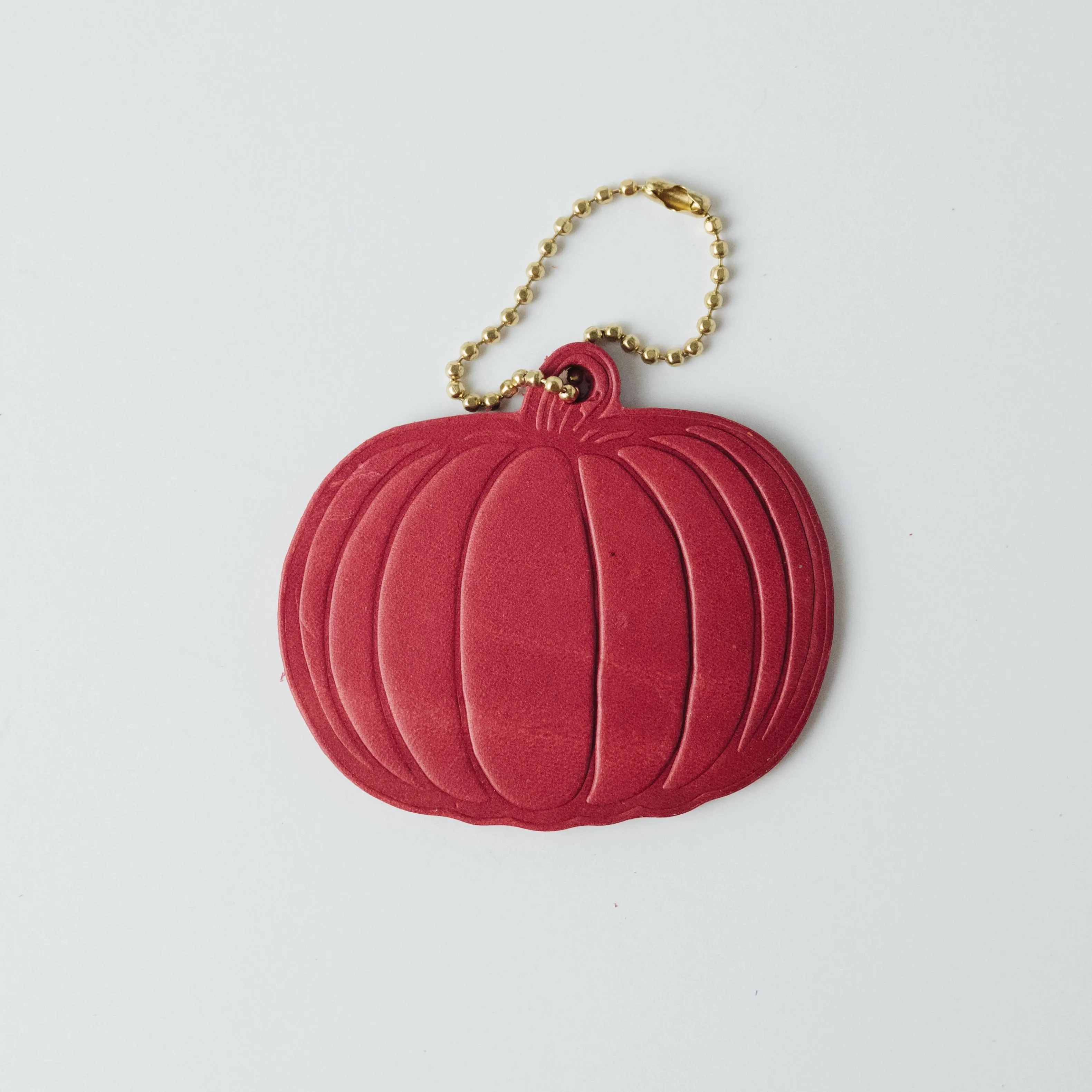 Leather Pumpkin Tag