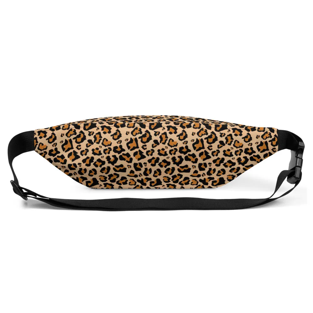 Leopard Fanny Pack, Animal Print Cheetah Women Waist Hip Bum Bag 90s Designer Belt Hip Waist Shoulder Bag