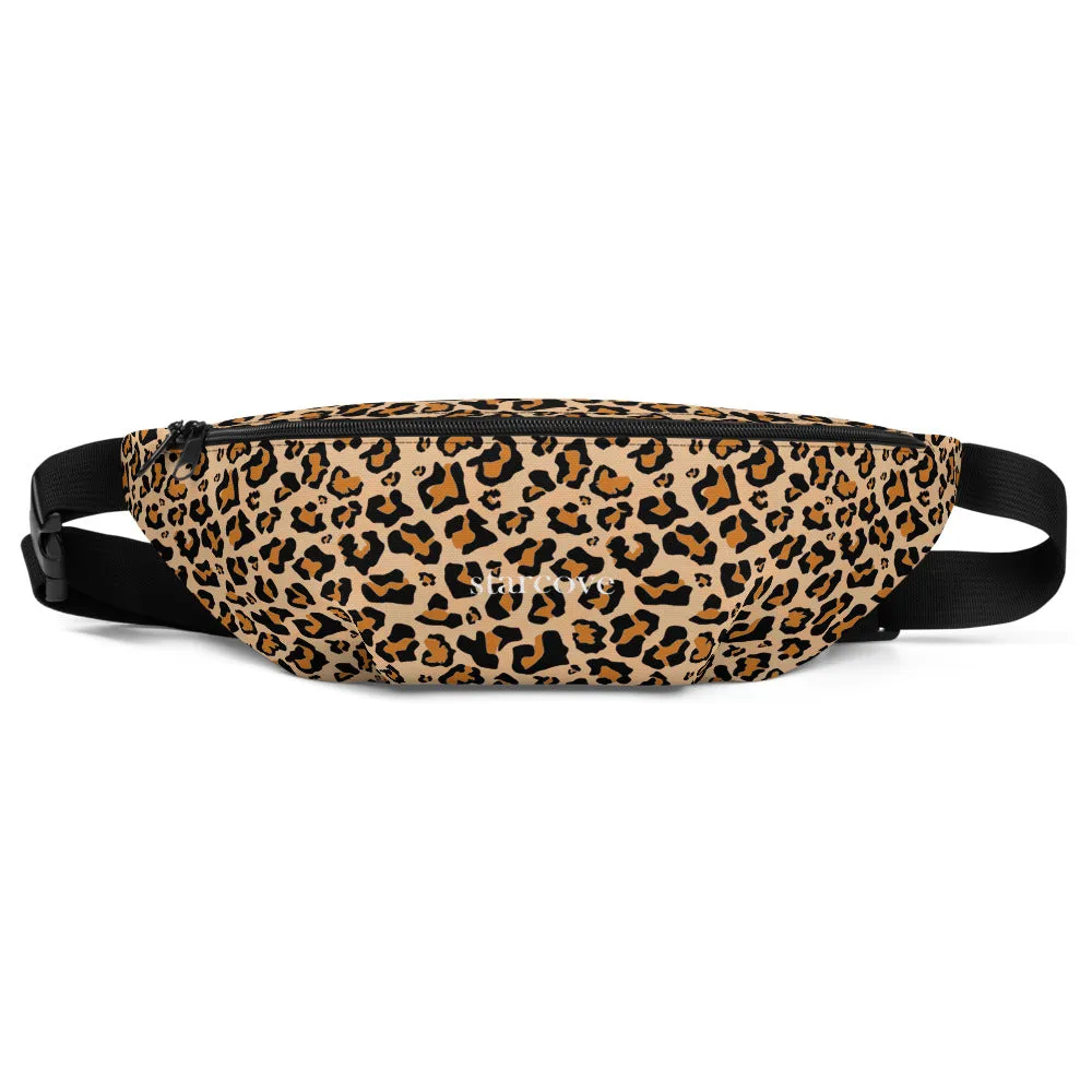 Leopard Fanny Pack, Animal Print Cheetah Women Waist Hip Bum Bag 90s Designer Belt Hip Waist Shoulder Bag