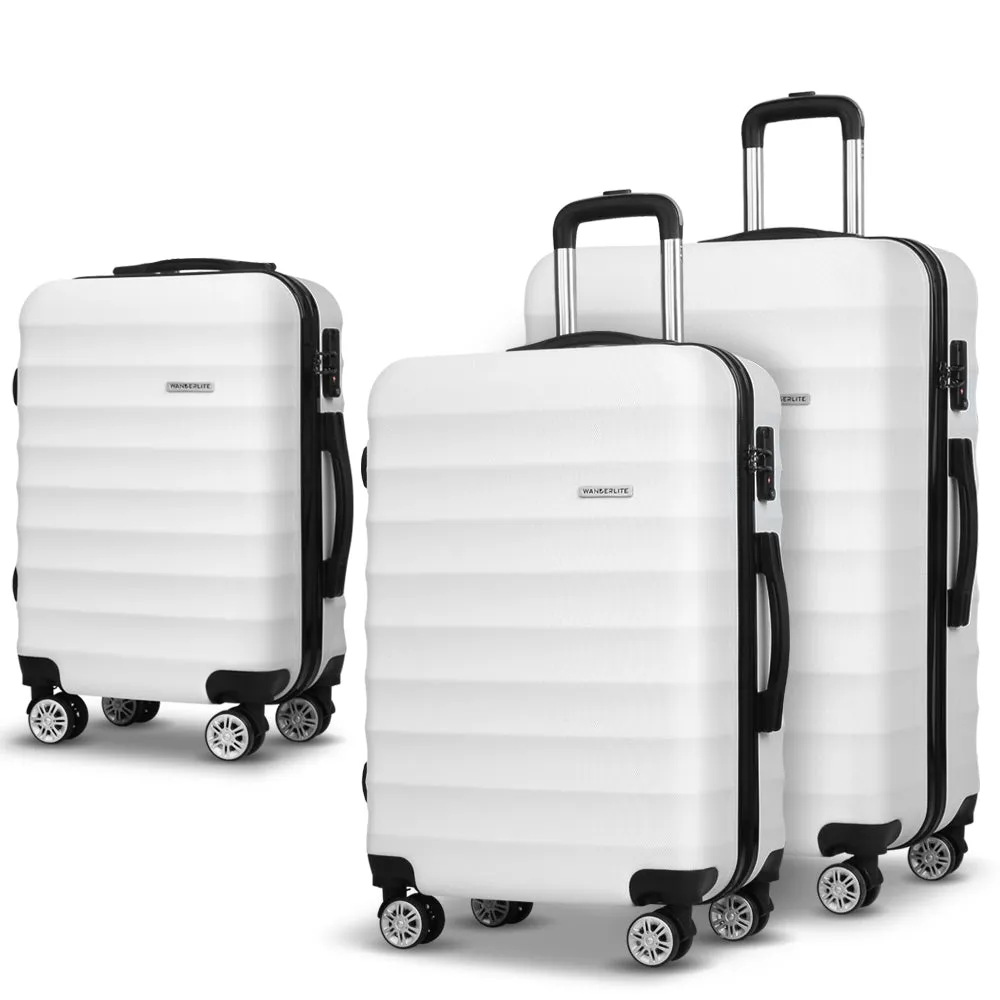 Lightweight 3pcs Hardshell Spinner Luggage Set TSA Locks - Wanderlite