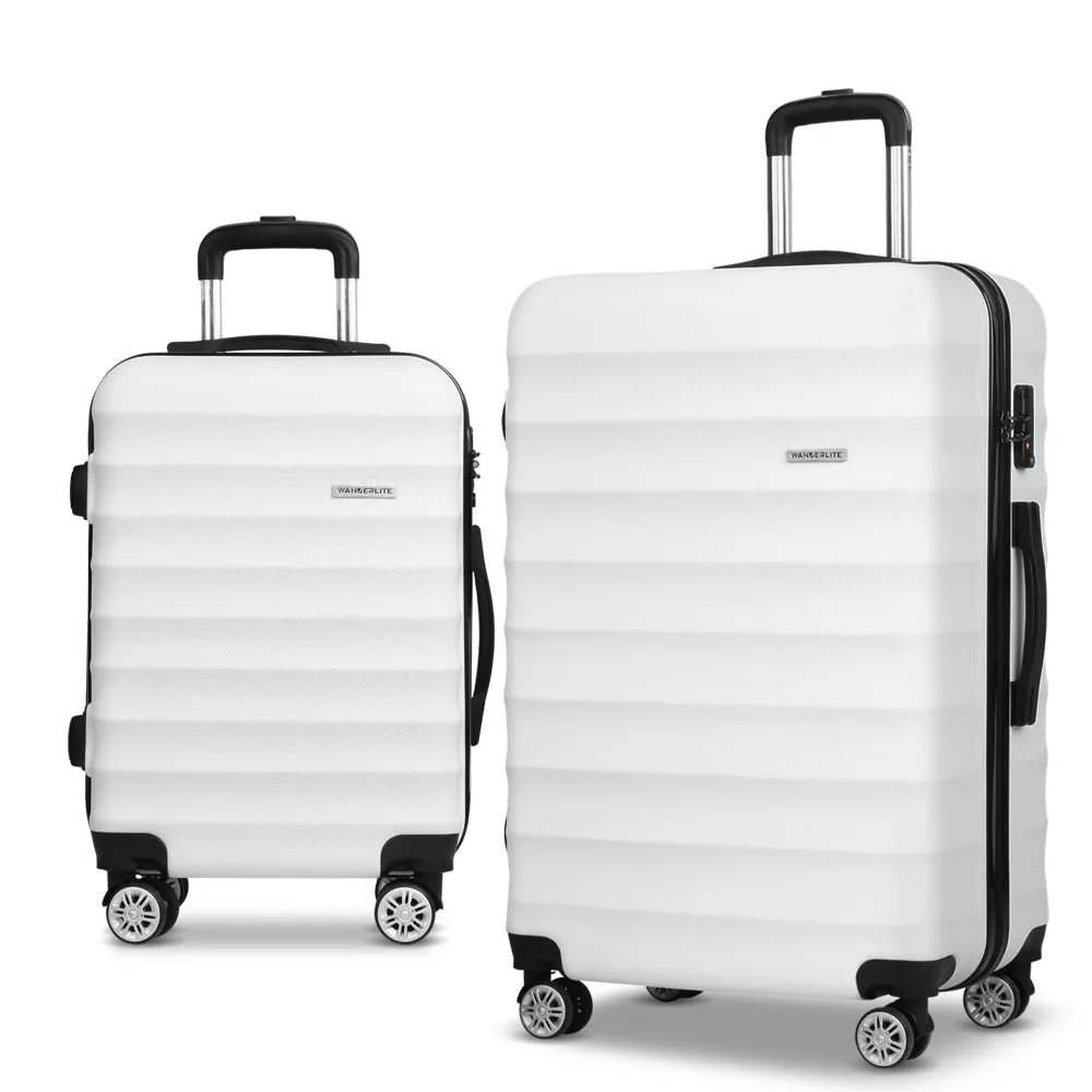 Lightweight Hard Shell Luggage Set, TSA Locks, Dual Wheels - Wanderlite