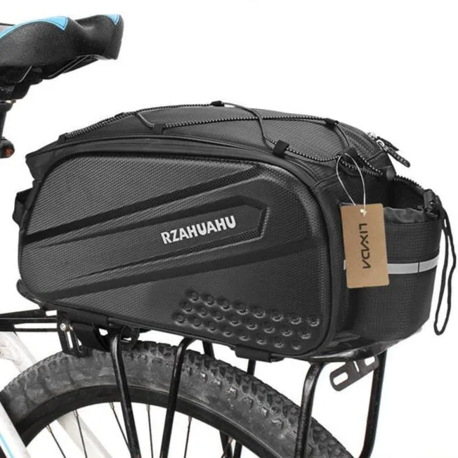 LIXADA 10L Bicycle Rear Seat Bag Waterproof Cycling Bike Rack Trunk Cargo Bag Pannier Bag Handbag Multifunctional Shoulder Bag