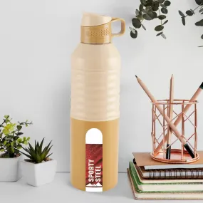 Liza Brown Sporty Insulated Steel Bottle for Office, Home, School | Leak Proof | Wide Mouth 800ml