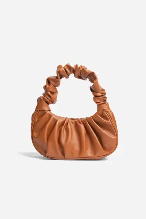 Macca Mini Tan Ruched Bag