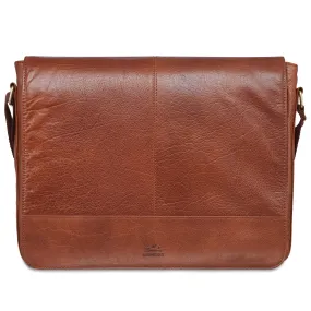 Mancini Leather Messenger Bag for 15'' Laptop/Tablet RFID