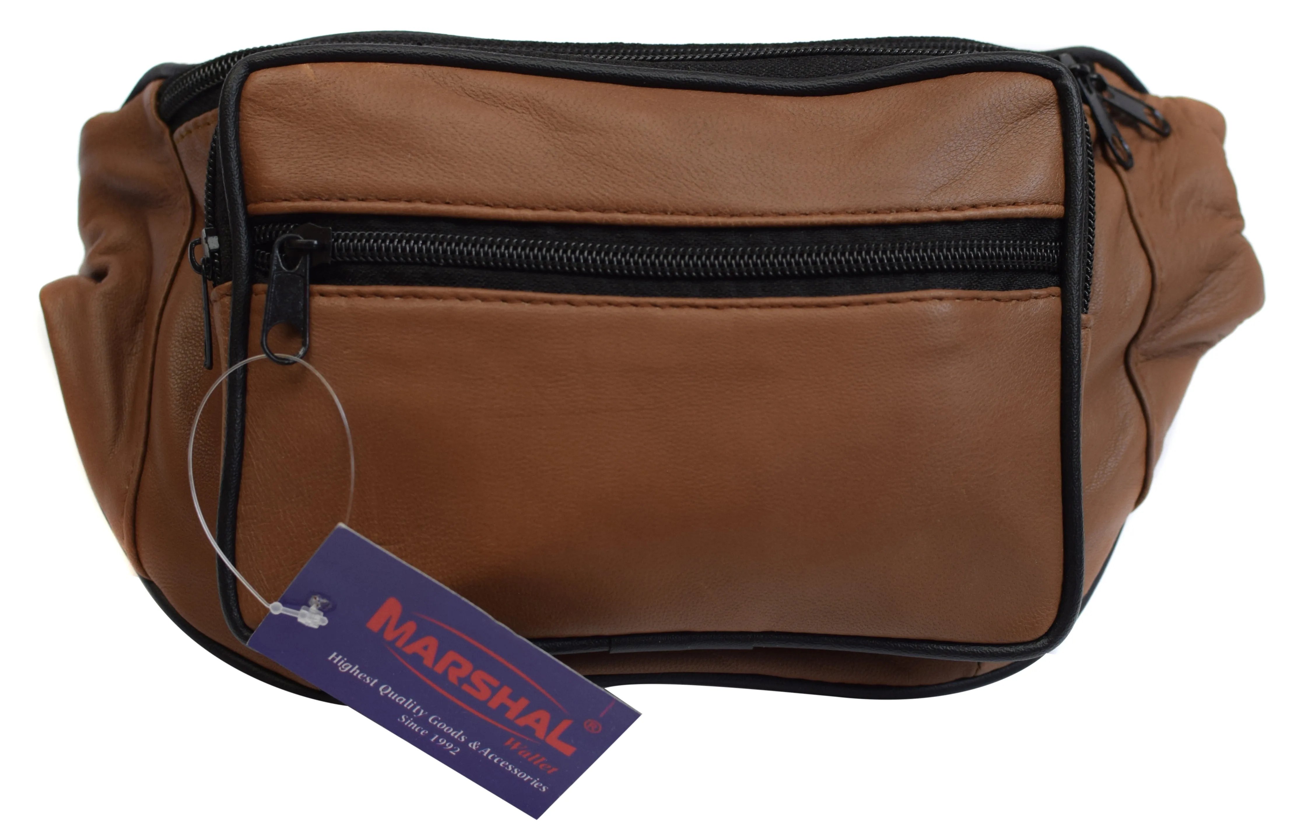 Marshal Leather Fanny Pack- Men Waist Bag -Women Purse Hip Pouch Travel