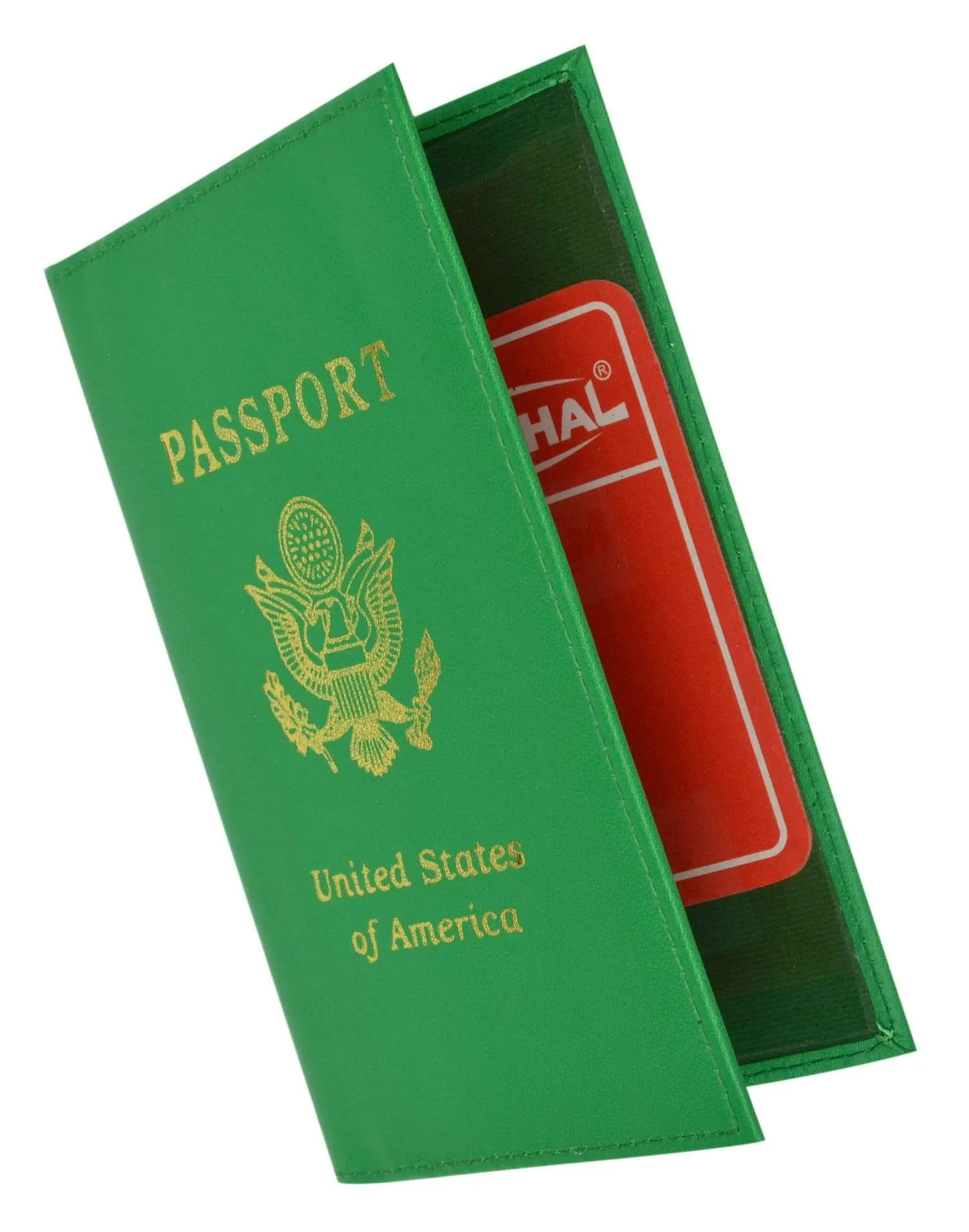 Marshal USA Gold Logo Passport Cover Holder for Travel 151 PU USA (C)