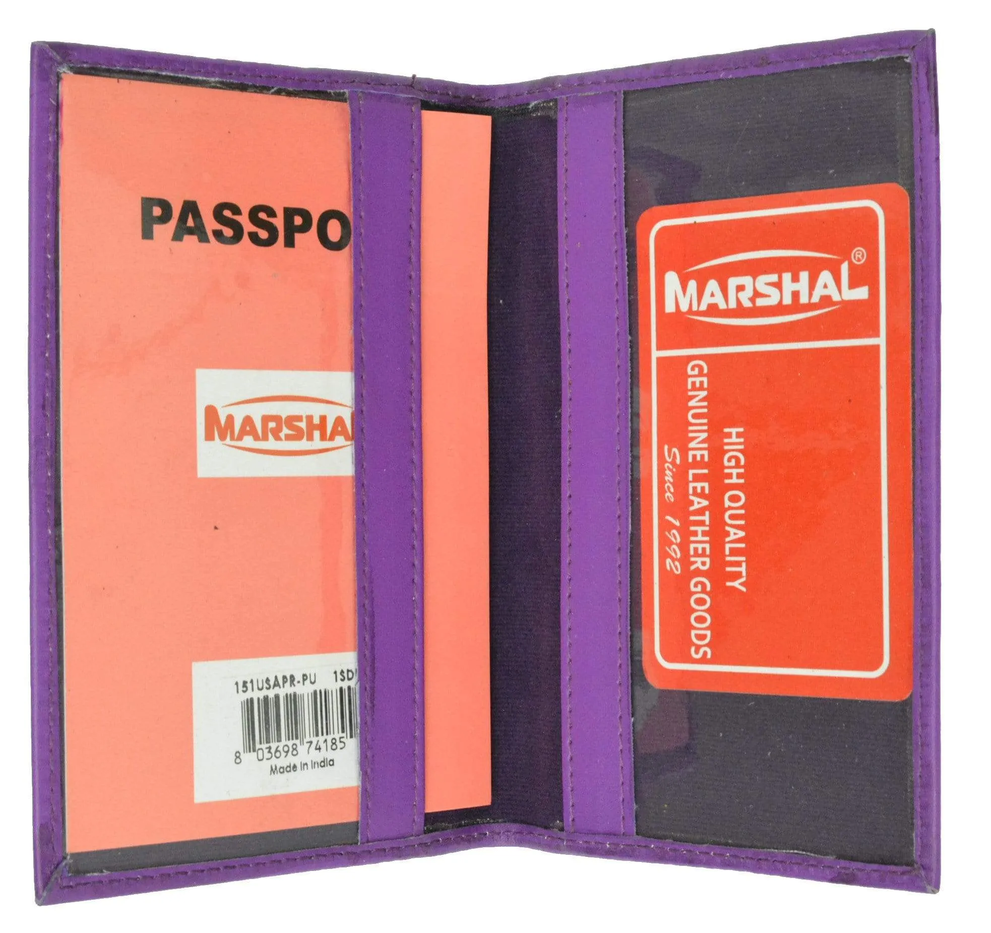 Marshal USA Gold Logo Passport Cover Holder for Travel 151 PU USA (C)