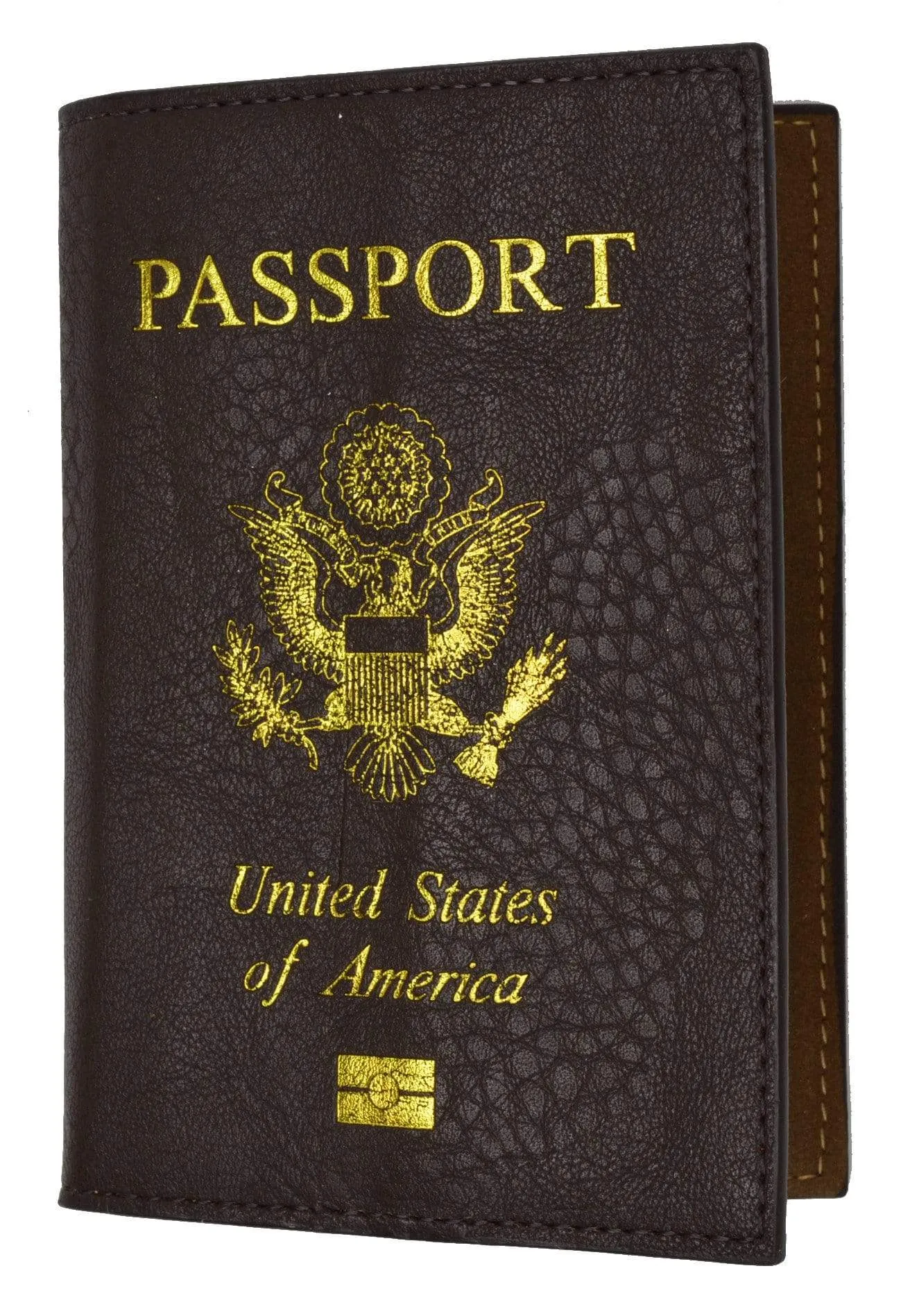 Marshal USA Gold Logo Passport Cover Holder for Travel 151 PU USA (C)