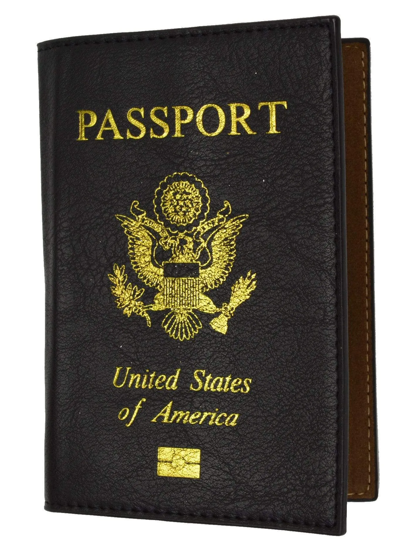 Marshal USA Gold Logo Passport Cover Holder for Travel 151 PU USA (C)