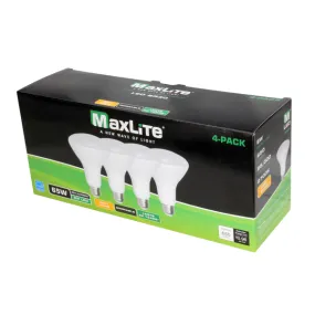 MaxLite® 8w LED Indoor BR30 4000K (4 pack)