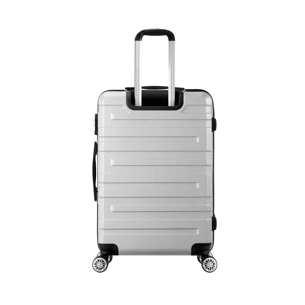 Mazam 28" Luggage Suitcase Trolley Set Travel TSA Lock Storage Hard Case Silver