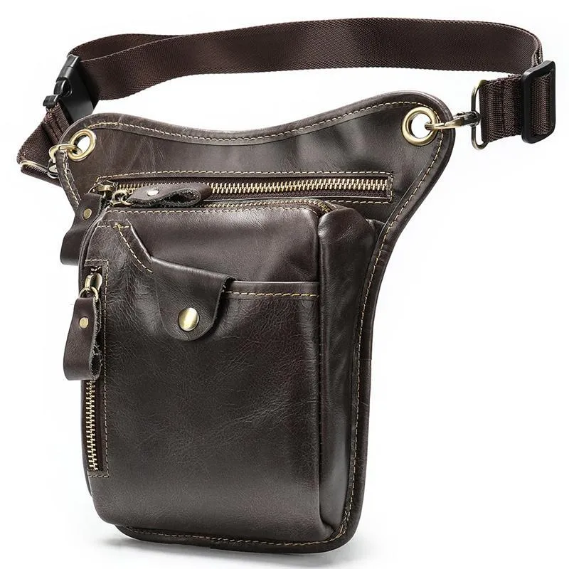 Men's Retro Leather Leg Bag