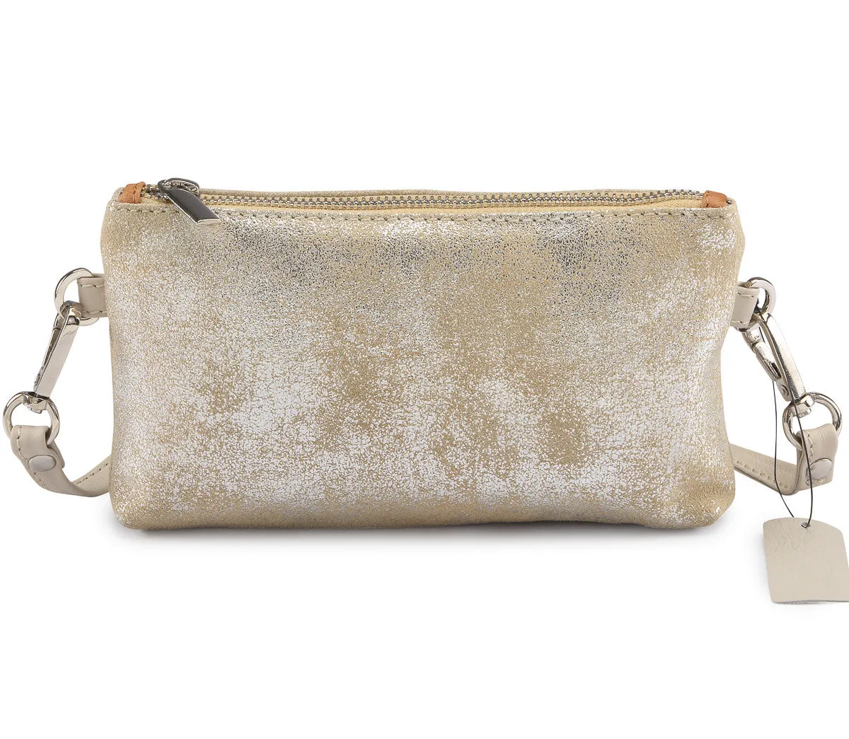 Metallic Rimor Apple Clutch Bag #LB76 Beige