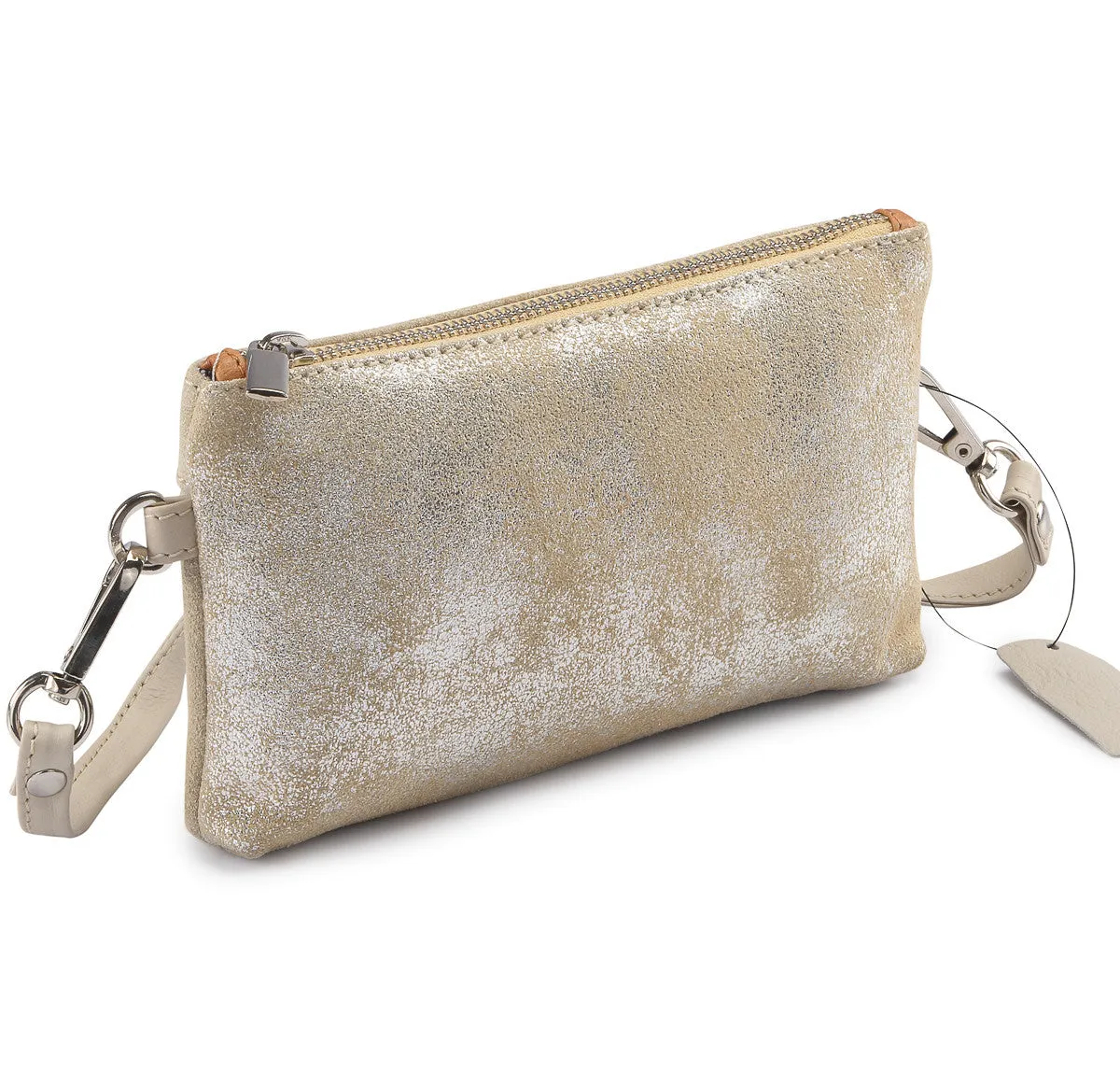 Metallic Rimor Apple Clutch Bag #LB76 Beige