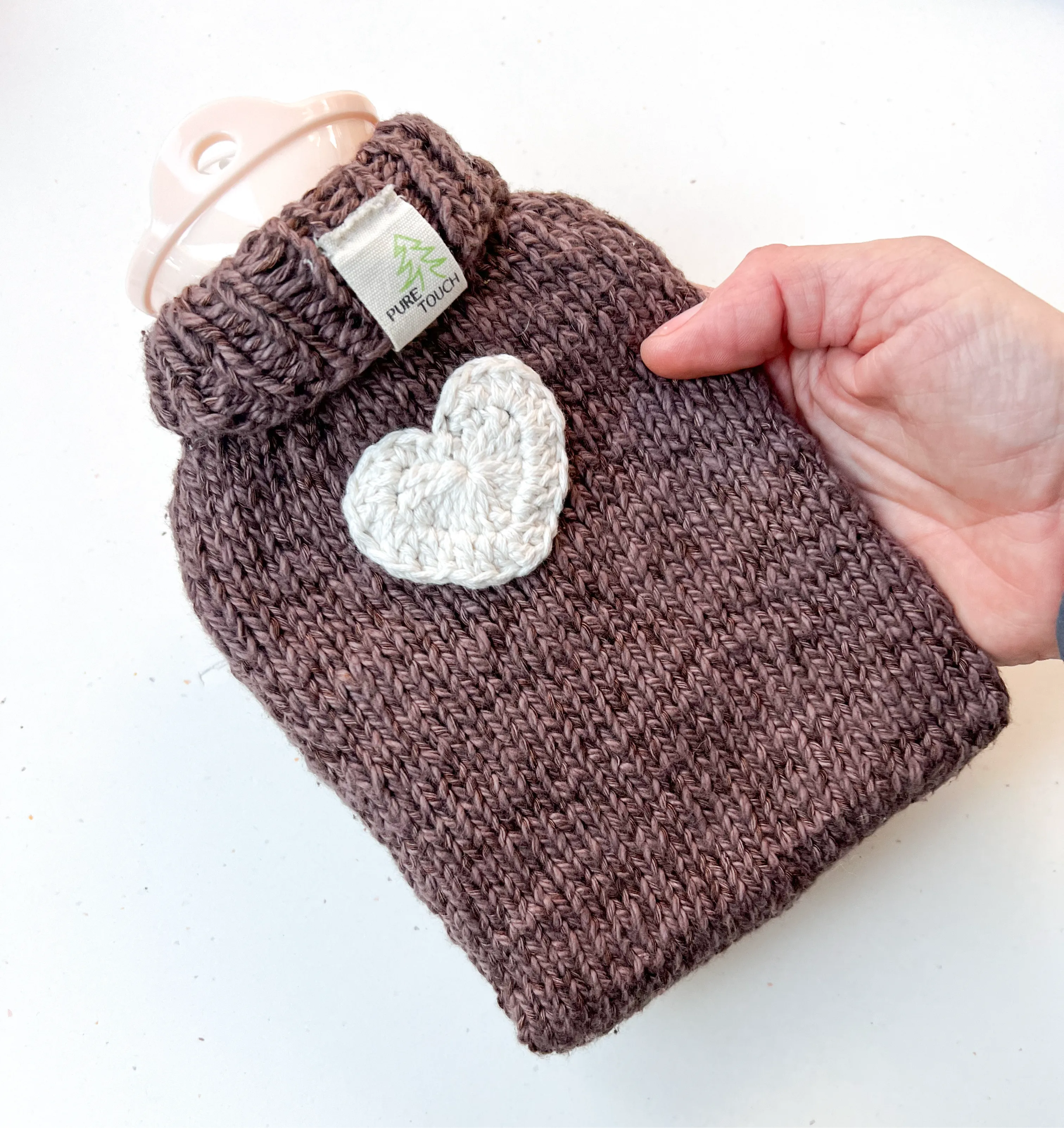 Mini Hot Water Bottle Cover with Heart