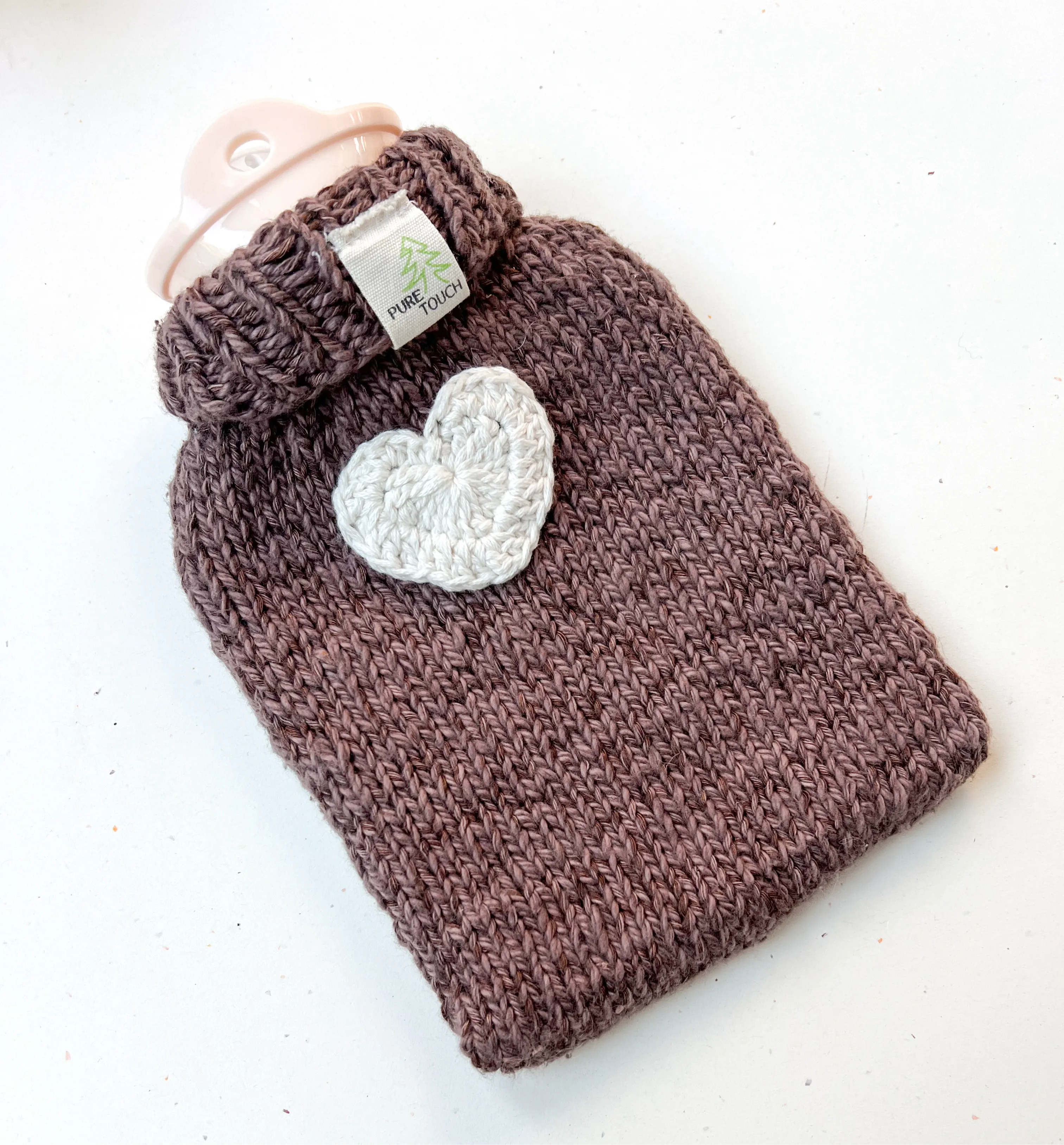 Mini Hot Water Bottle Cover with Heart