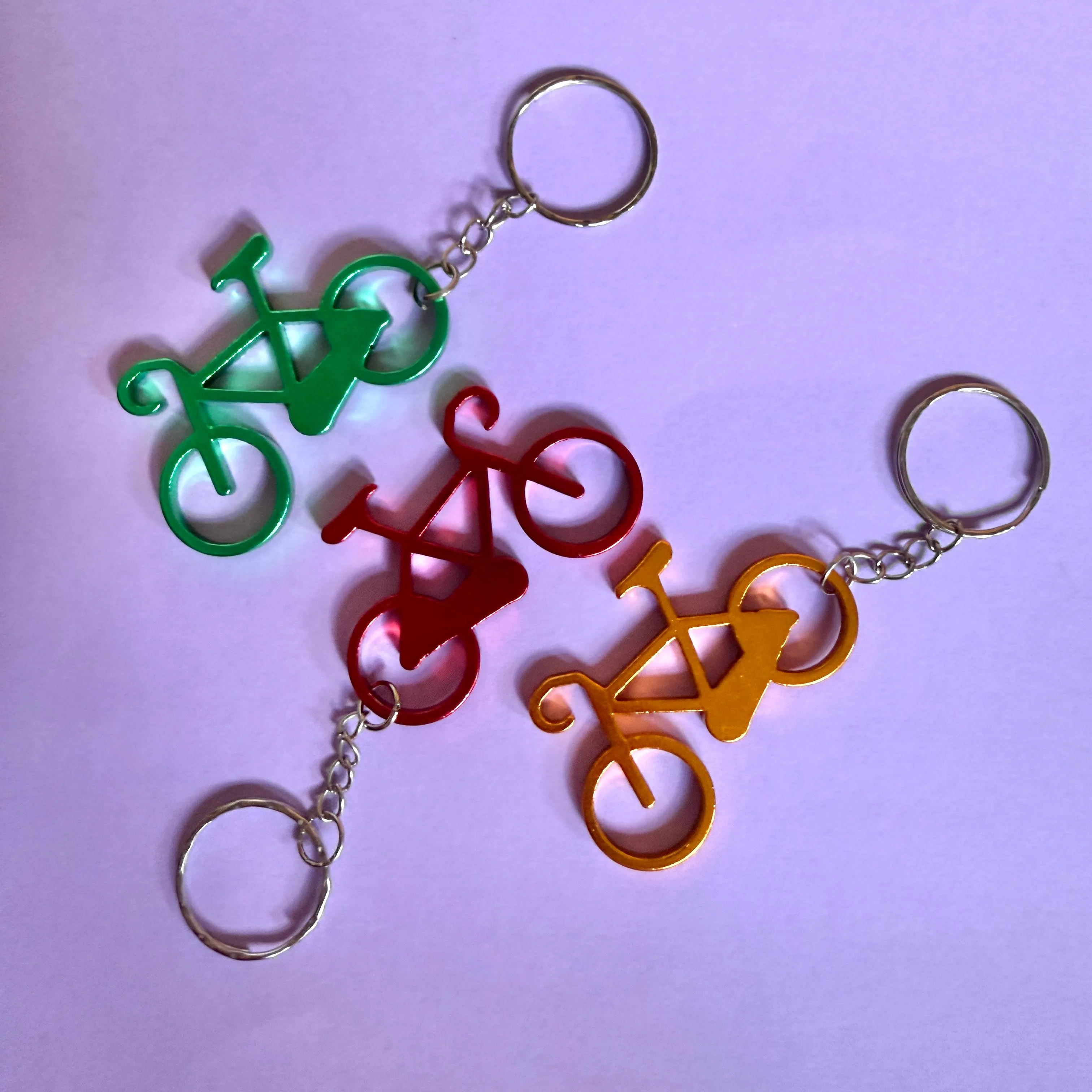 Mini metal bicycle charm