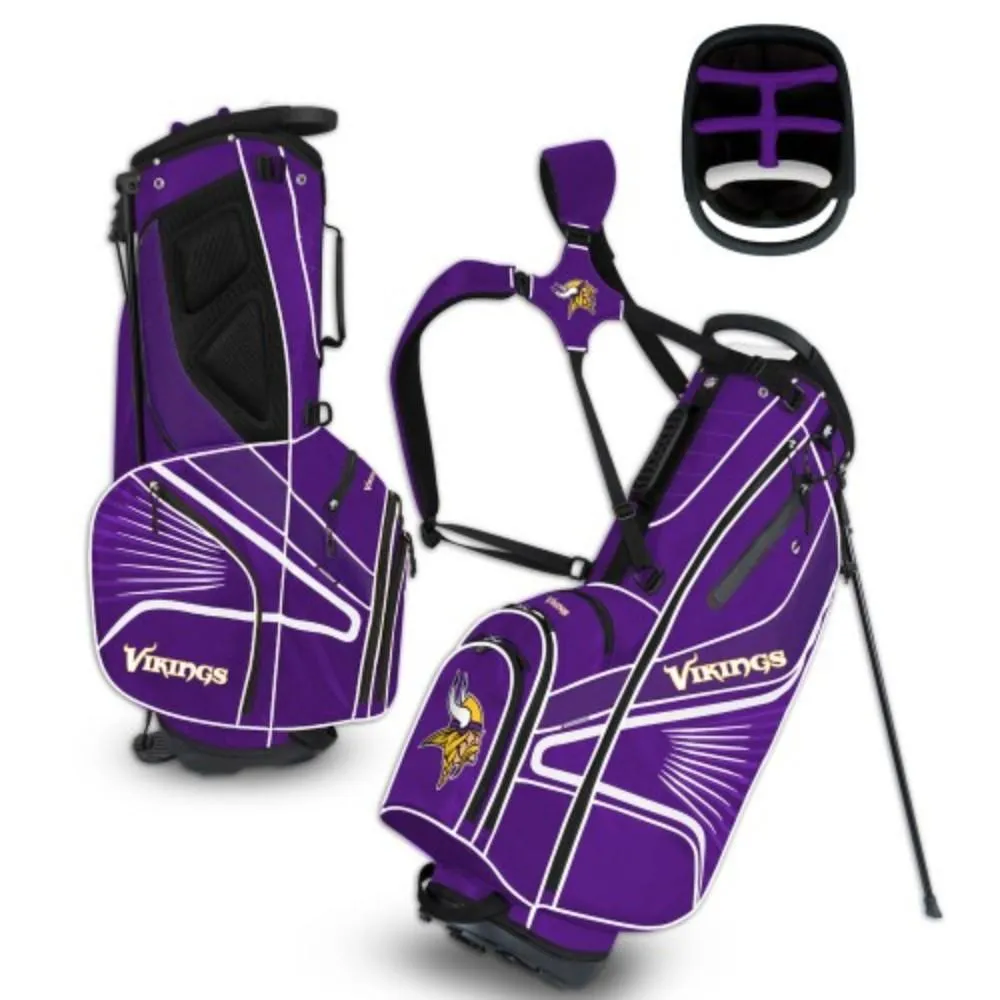 Minnesota Vikings WinCraft "Grid Iron III" 6-Way Stand Golf Bag