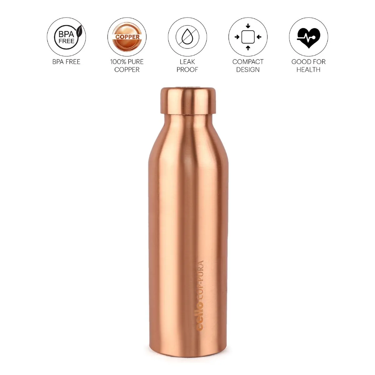 Moksha Copper Water Bottle, 1000ml