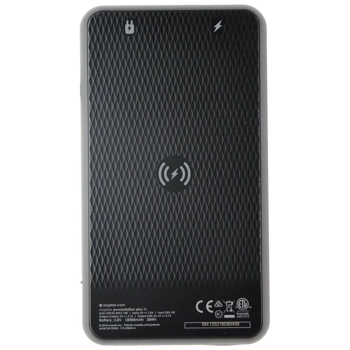 Mophie Powerstation Plus XL 10,000 mAh Power Bank with Switch Tip Cable - Black