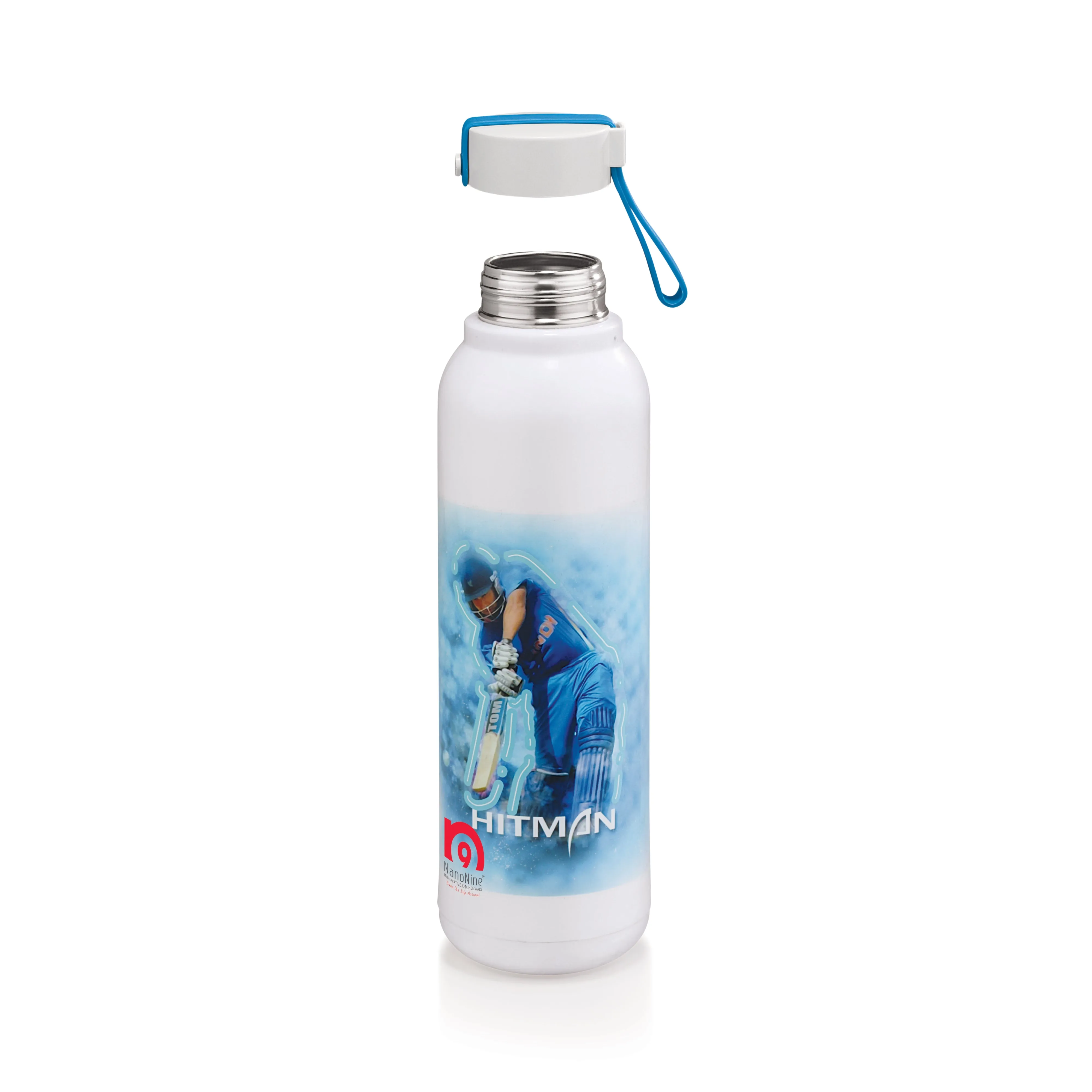 NanoNine Uni Steel 700ml (Hitman Blue) Double Wall Insulated Stainless Steel Bottle.