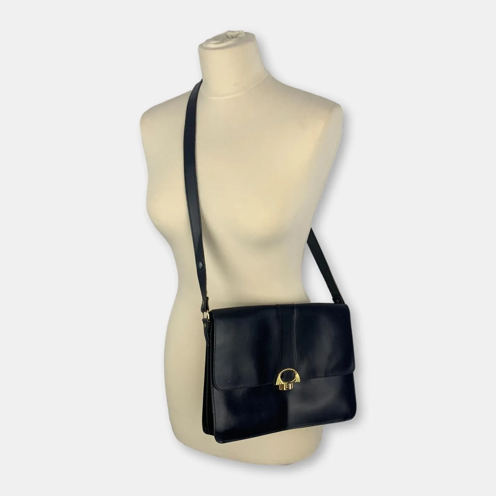 Navy Messenger Bag