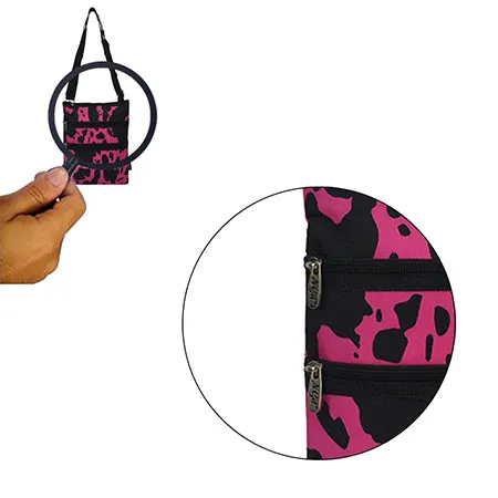 Neon Cow Hot Pink NGIL Messenger Hipster Bag