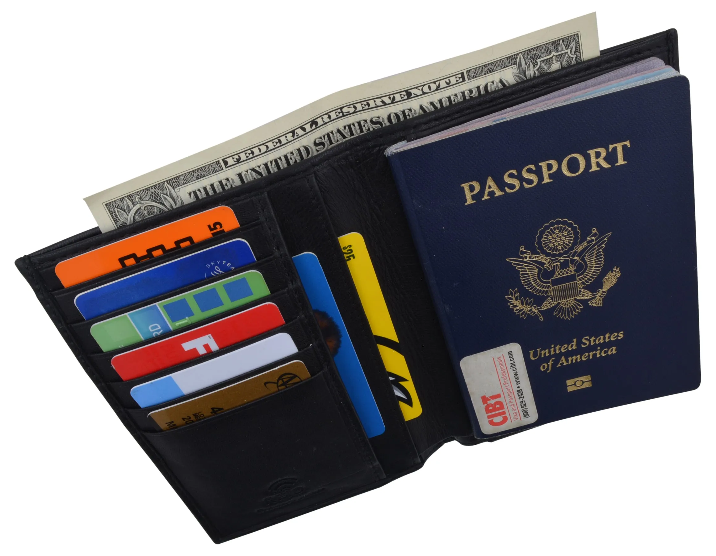 New Leather Travel Passport Holder Wallet For Men and Women Unisex RFID Blocking