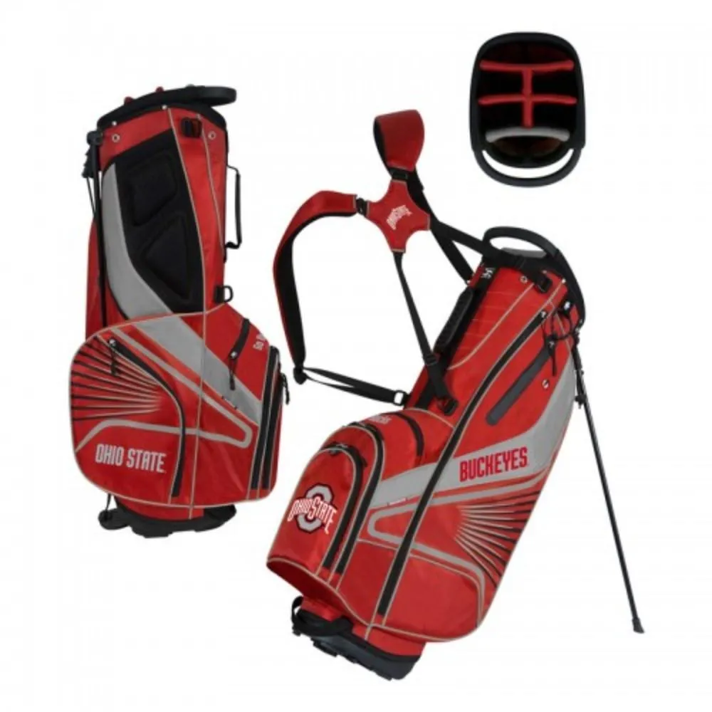 Ohio State Buckeyes WinCraft "Grid Iron III" 6-Way Stand Golf Bag